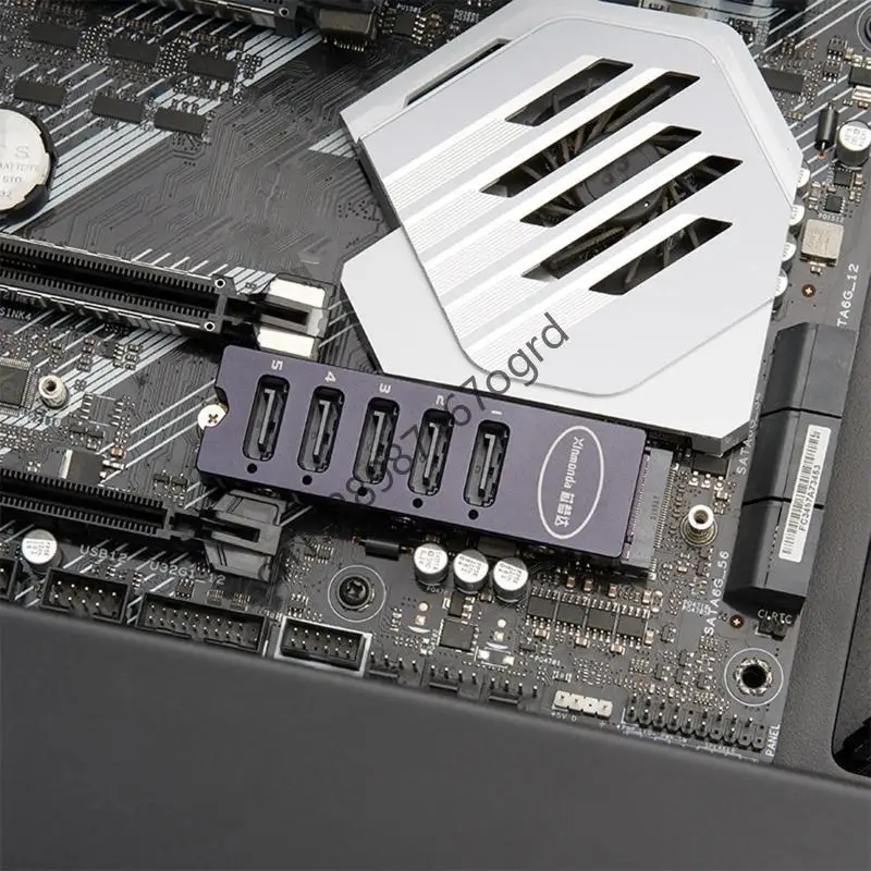 

M.2 NVMe to 5-port SATA3.0 Adapter Card JMB585 Chip PCIe to Serial-Expansion 6Gb 634A