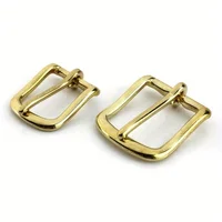 1pcs Solid Brass Belt Buckle End Bar Heel Bar Buckle Single Pin Belt Half Buckle for Leather Craft Bag Strap Jeans Webbing 4