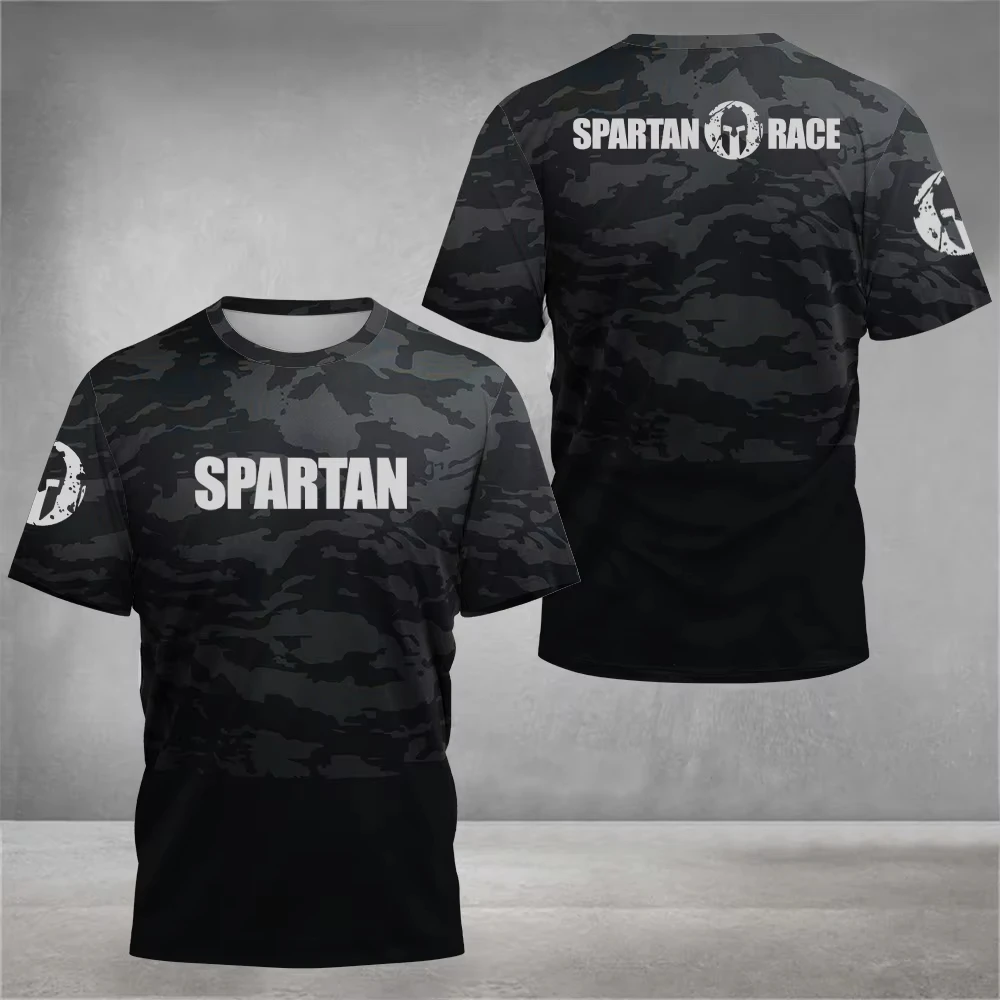 

2025 New Spartan Graphic 3D Printed T-Shirt Men's GYM Fitness Compression Short Sleeve T-Shirt Breathable O-Neck T-shirts Top