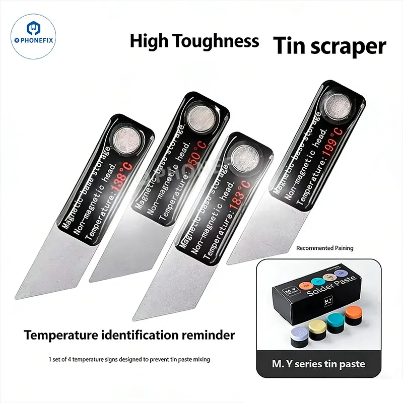 Mr.Yang Stainless Steel BGA Solder Paste Scraper for Phone Repair PCB Circuit Solder Residue Glue Remover Pry Tin Planting Tool