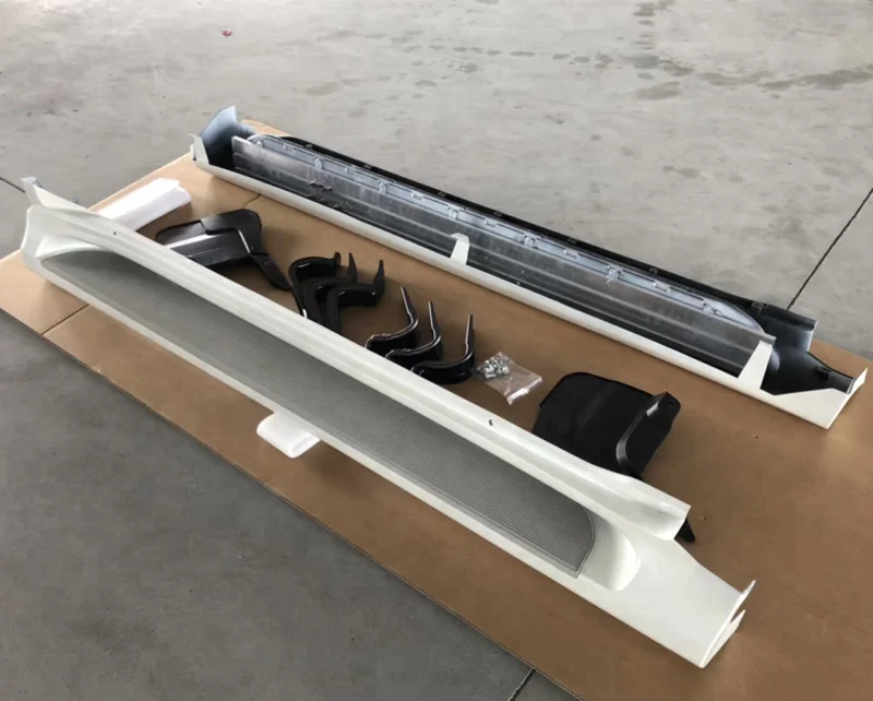MAICTOP Aksesoris Mobil Suku Cadang Mobil 4x4 Langkah Samping Bar Langkah Samping Putih dan Hitam untuk Prado FJ150 2014