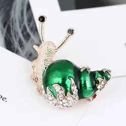 Fashion Retro Animal Cute Alloy Snail Brooch For Women Unisex Cute Pins Enamel Vintage Insect Brooches Accessories Gift