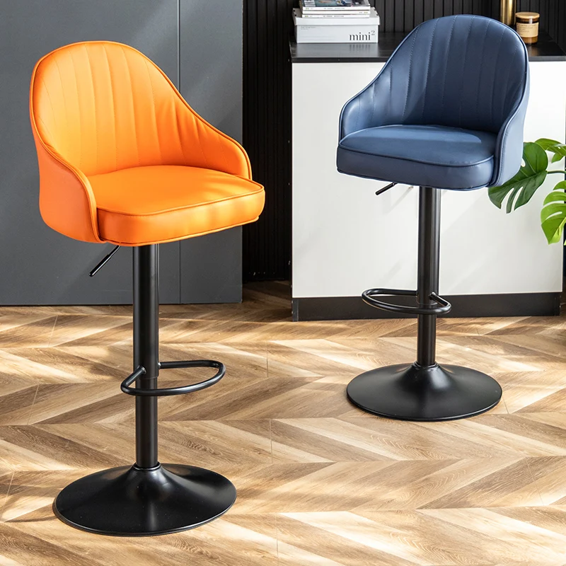 ‌ Tabouret de Bar scandinave, chaise de comptoir pivotante et réglable en hauteur, tabouret d'îlot de cuisine en cuir, sièges modernes pour maison et café
