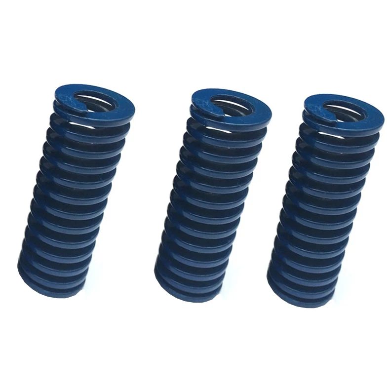 

TL 32mm OD 16mm ID 178mm Length Blue Light Load 65Mn Metal Steel Spiral Stamping Compression Mould Die Spring