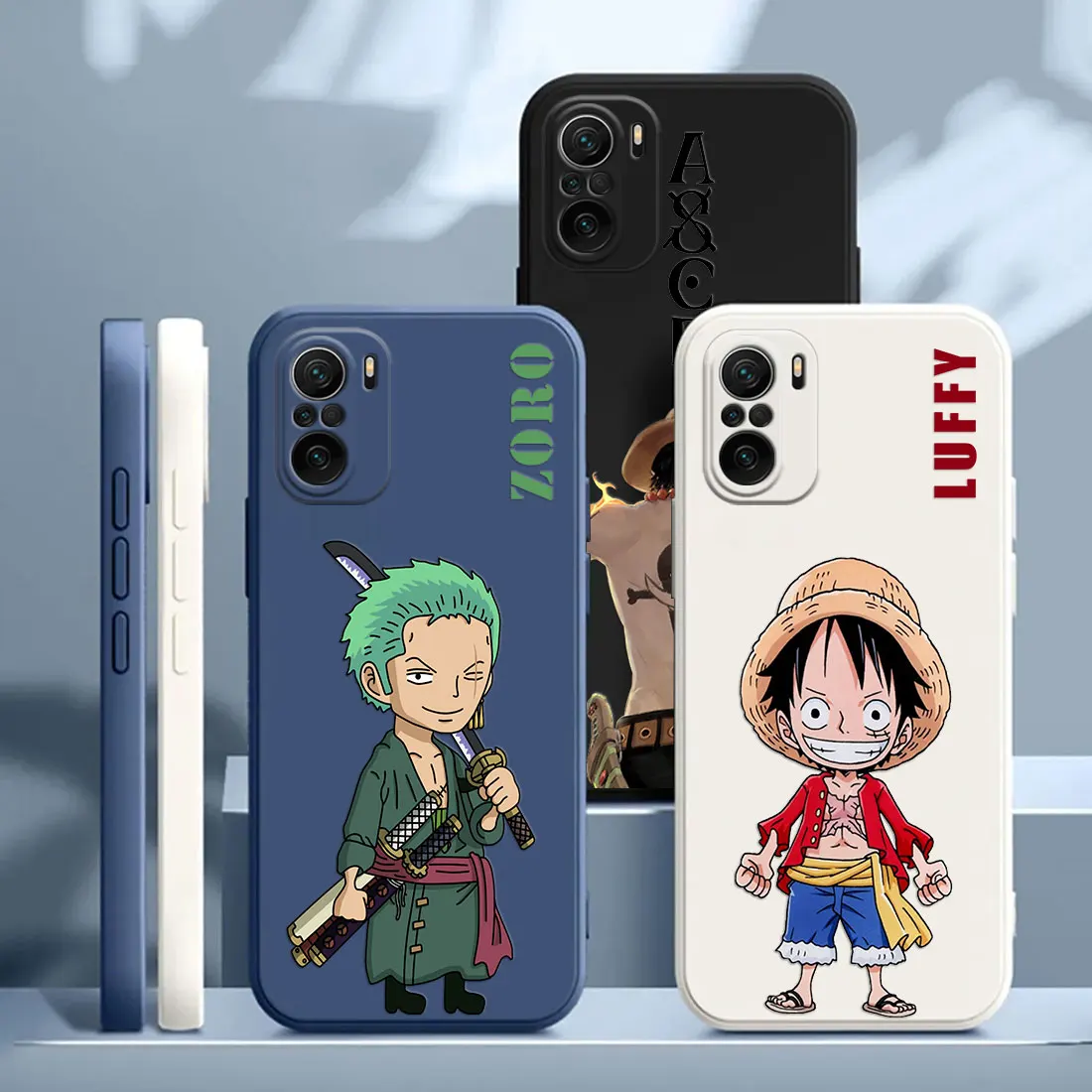 

Case For Xiaomi Poco X7 F7 M7 X4 X5 F6 M6 Pro 5G Mi 11T 12T 13T 14T 15T Pro 15 F8 Ultra Cute Cartoon Luffy Zoro Ace Phone Cover