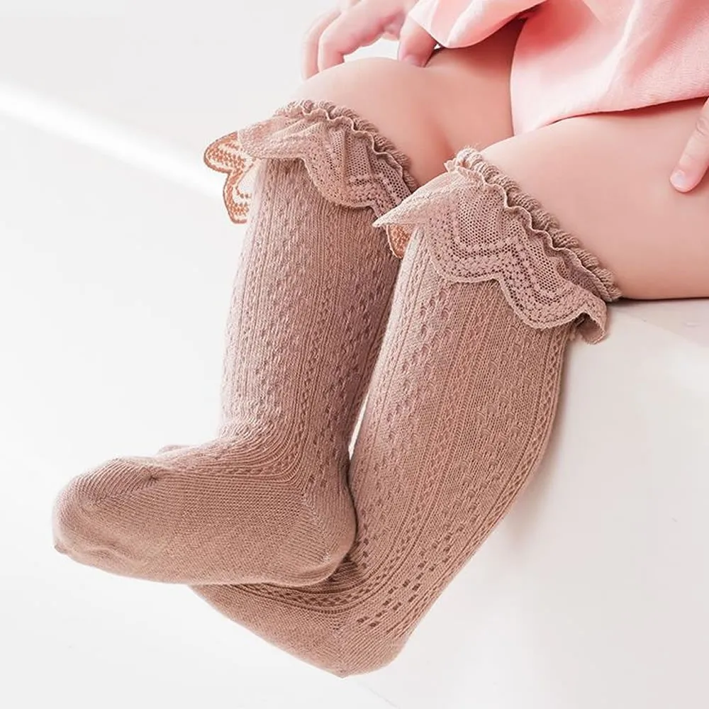 Summer baby lace fishnet socks fashion socks comfortable stockings 0-3 years old.