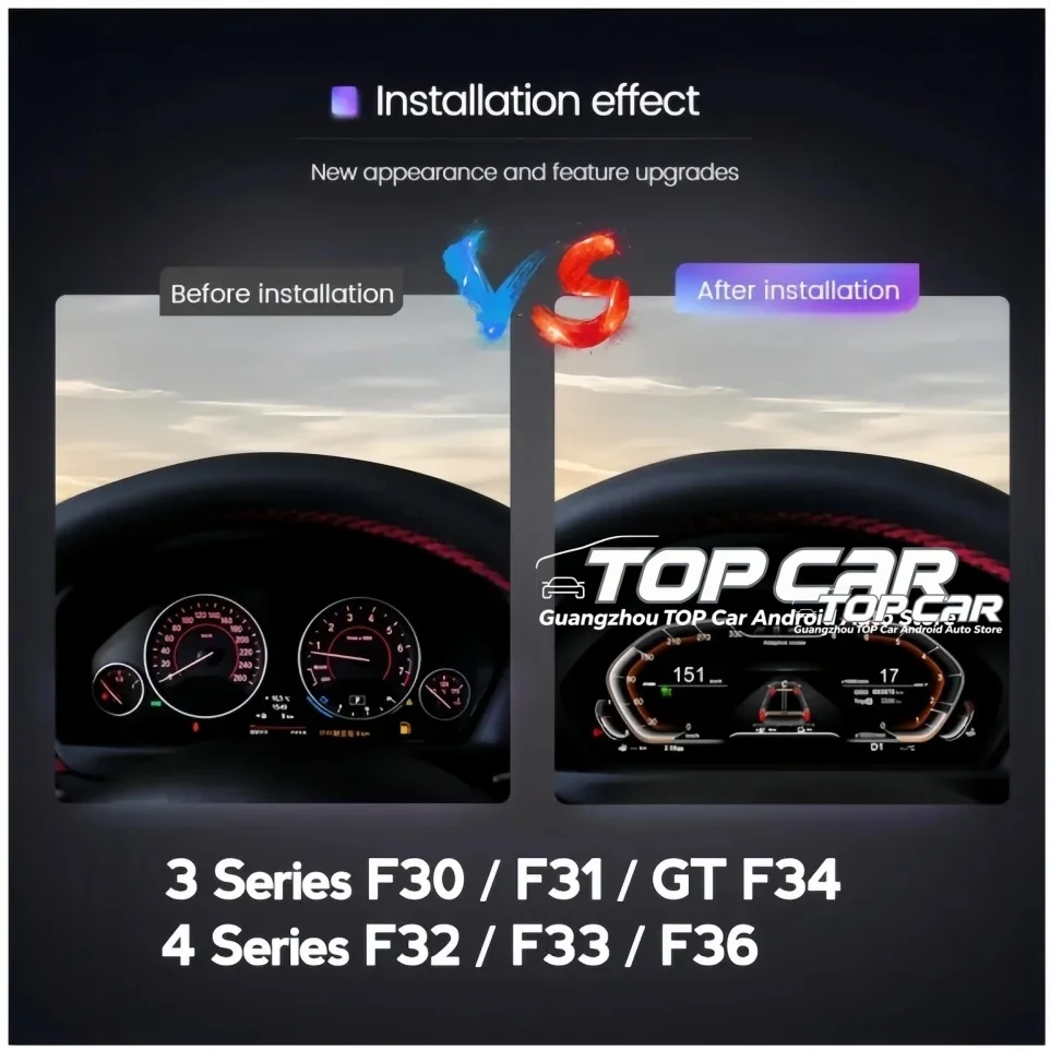 Dashboard For BMW 3 4 Series F30 F31 F34 F35 F32 F33 F36 F80 F82 F83 Multiple Styles Speedometer LCD Instrument Digital Cluster