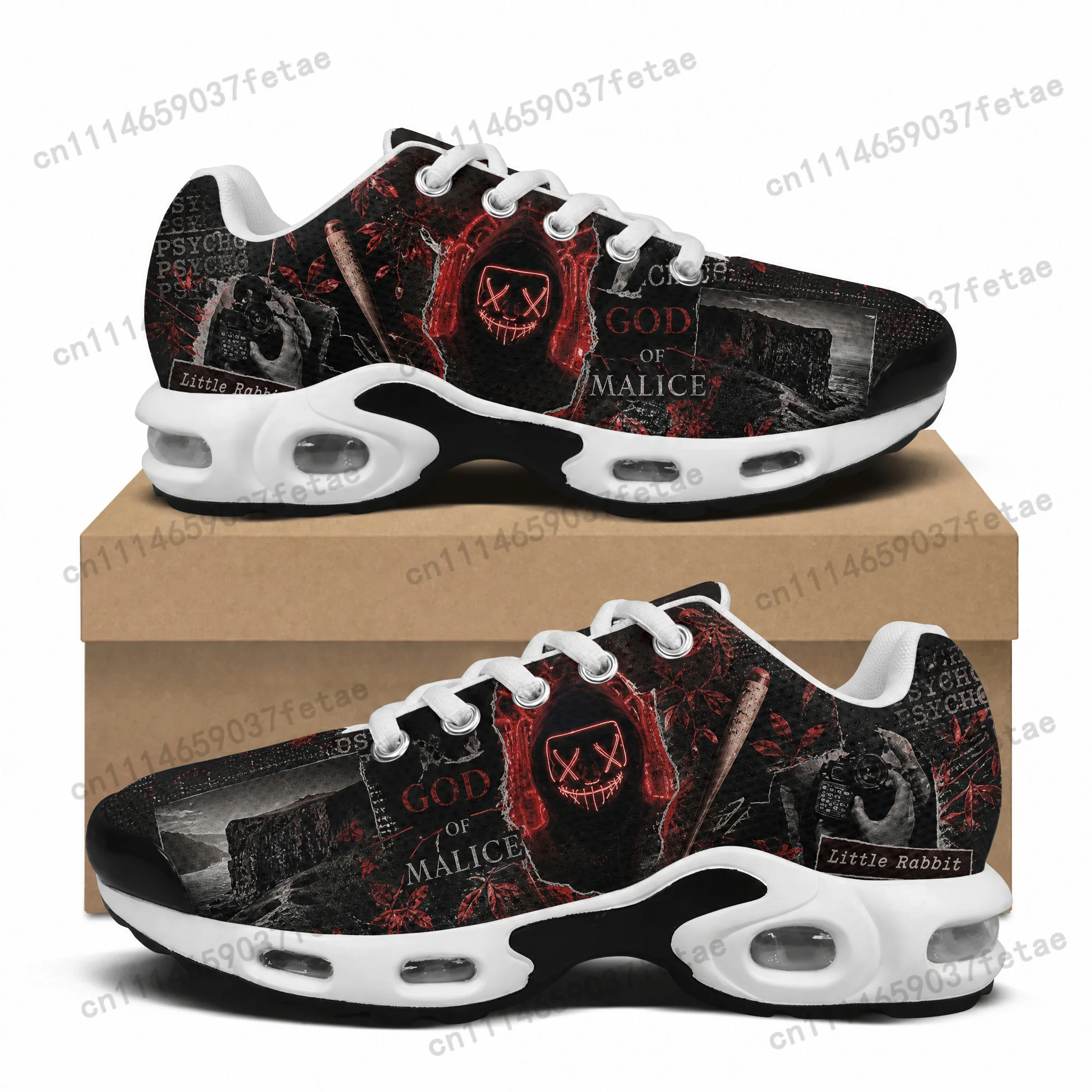 Rina Kent God of Malice Cushion Sneakers Hip Hop Rock Mens Lightweight Sports Shoes Custom Couple Cool Popular Leisure Sneaker