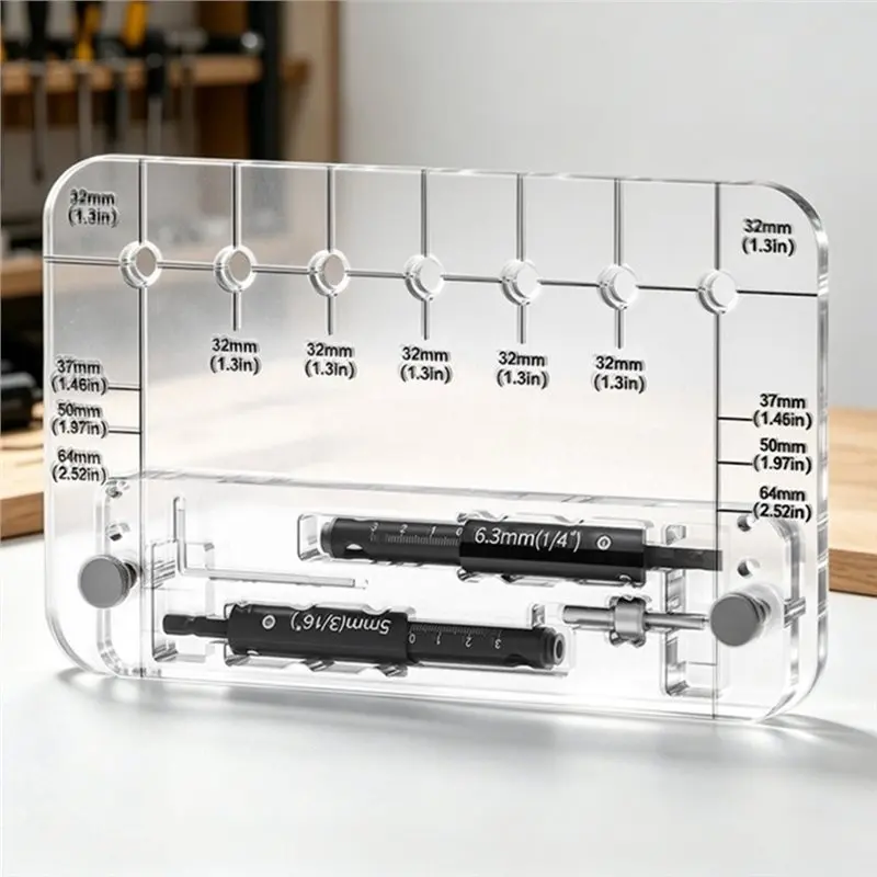 IALJ-Positioning Laminate Punch Acrylic Positioning Jig Woodworking Hole Opener Tool