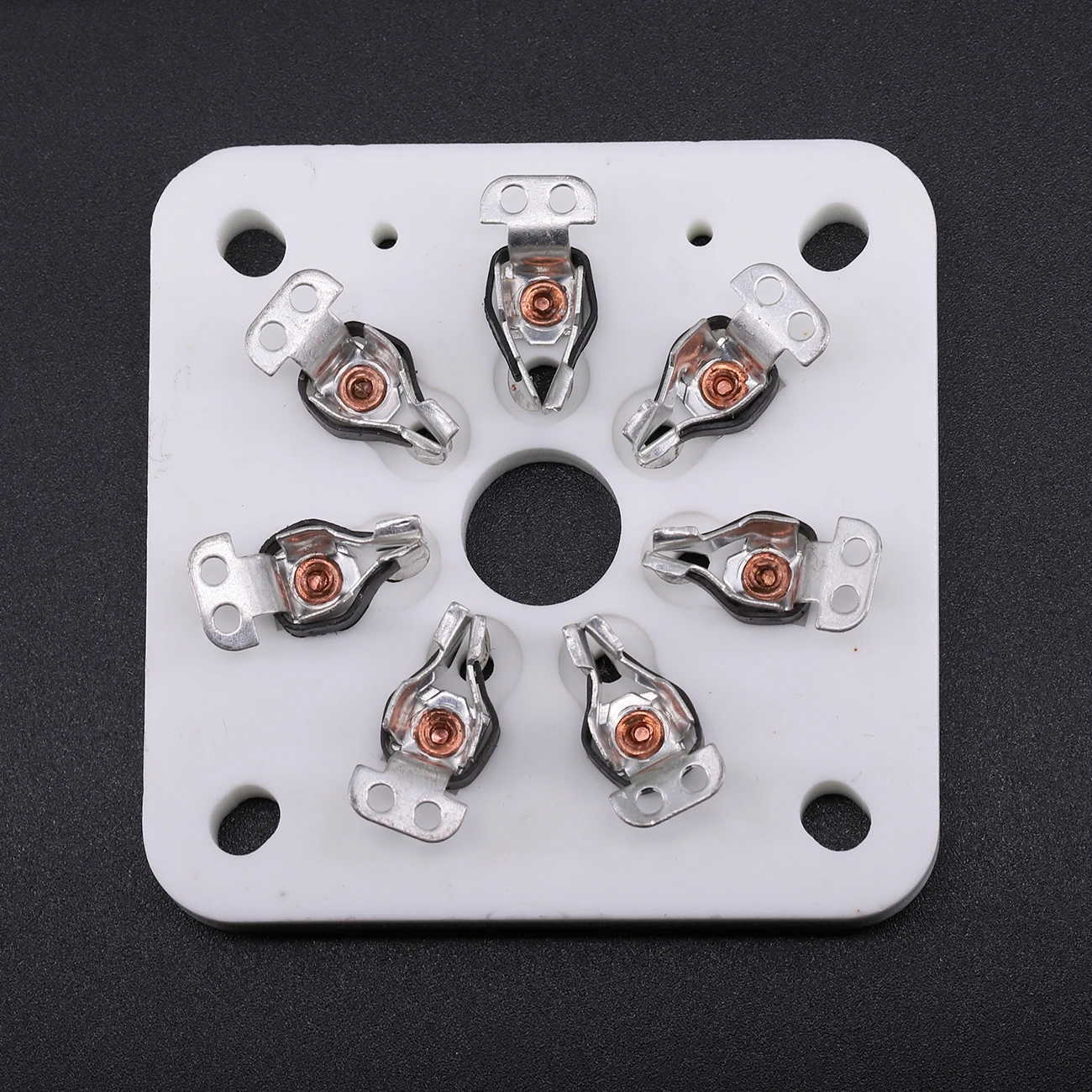 5PCS Ceramic Tube Socket 7Pin Tablet Socket Tube Base GZC7-C For 6C33 FU19 FU29 FU30 FU32 829B 3C33 Vacuum Tube Amplifier