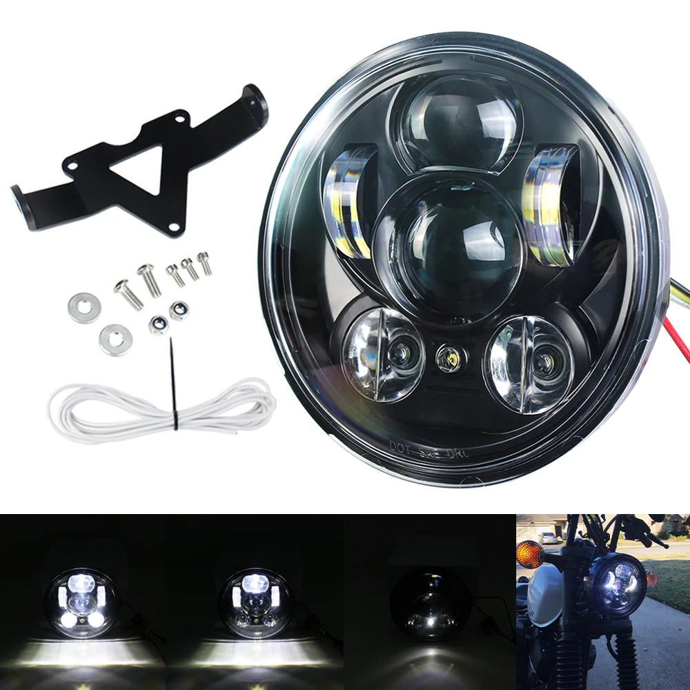 5.75 inch Headlight LED Light for Yamaha Bolt Raider Stryker SCR950 Warrior Hi/Low Beam Parking Light