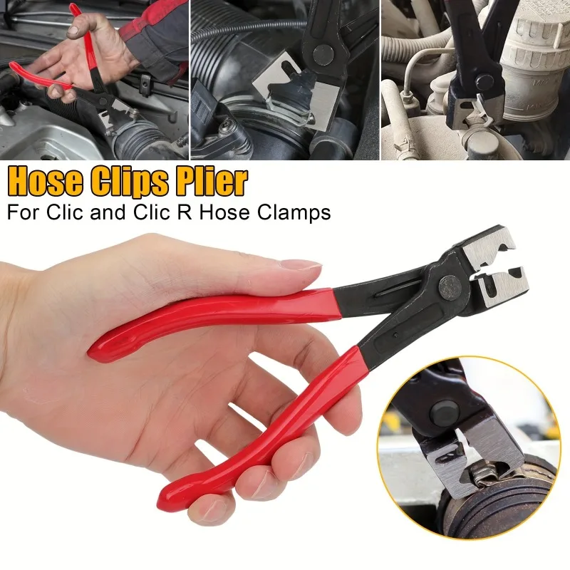 

1PC 7in Clic-R Type Hose Clamp Plier CV Boot Clamp Heavy-Duty Metal for Car Water Air Conditioner Pipe Repair