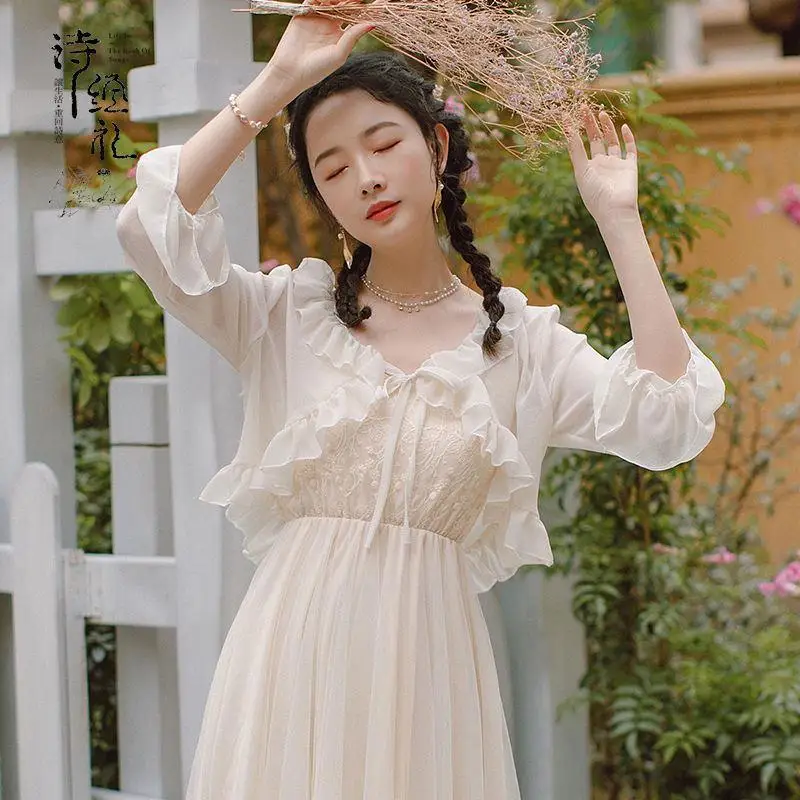 chiffon shrug dress Max&Co. | Woman - Chiffon shrug