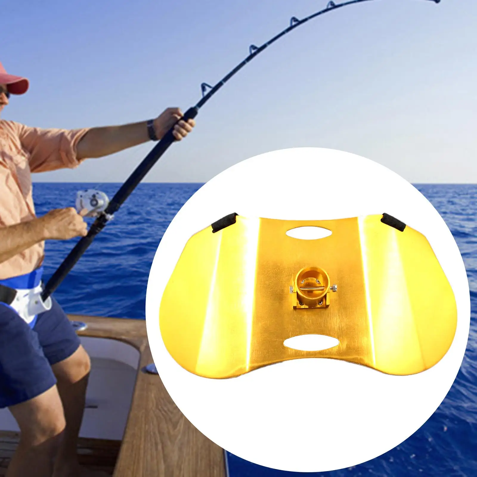 

Fishing Waist Rod Pole Holder Padded Pole Support Fishing Tool Belly Top Boat Fishing Rod Holder Sturdy Fishing Belt Rod Holder