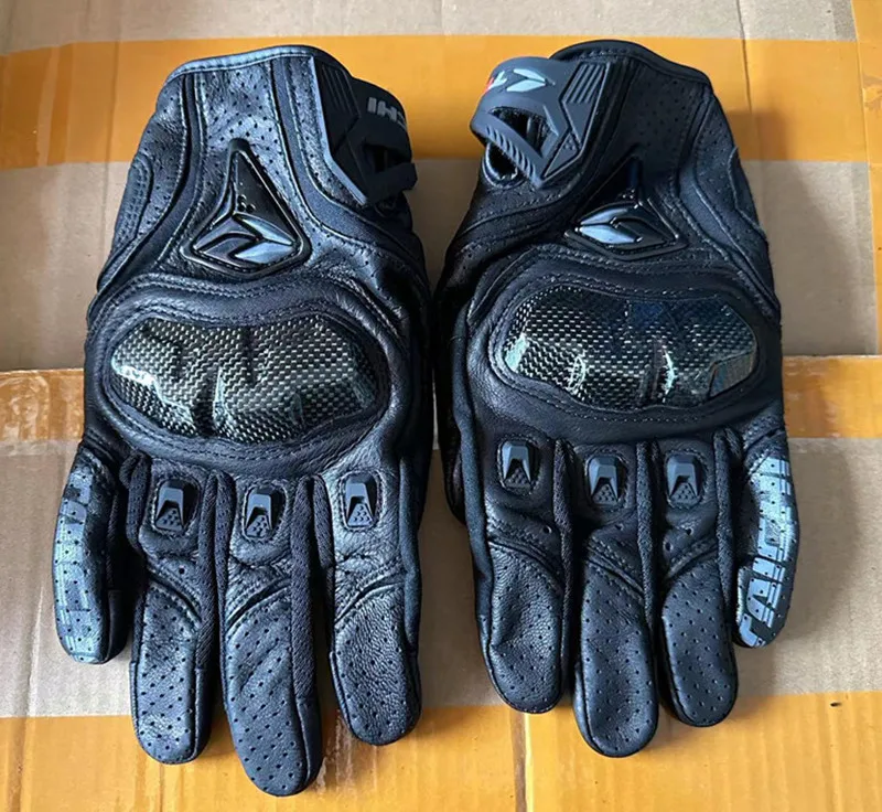 Frühling Herbst Atmungsaktive Leder Motorrad Handschuhe 391 390 Männer Outdoor Motocross Motorrad Reiten Handschuh Guantes Moto – Detail 9