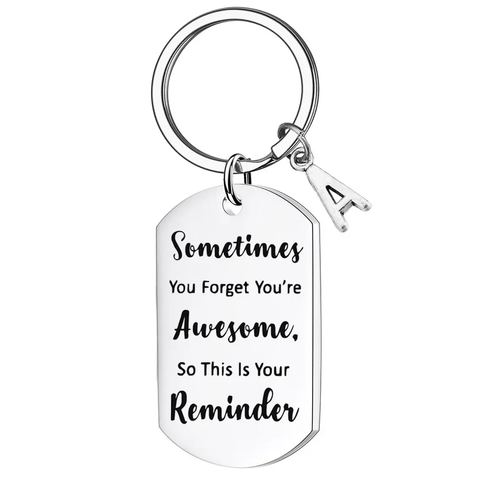 Cute Funny Inspirational Keychain pendant Thank You Gift key chain Coworker Graduation Gift Sometimes You Forget You’re Awesome