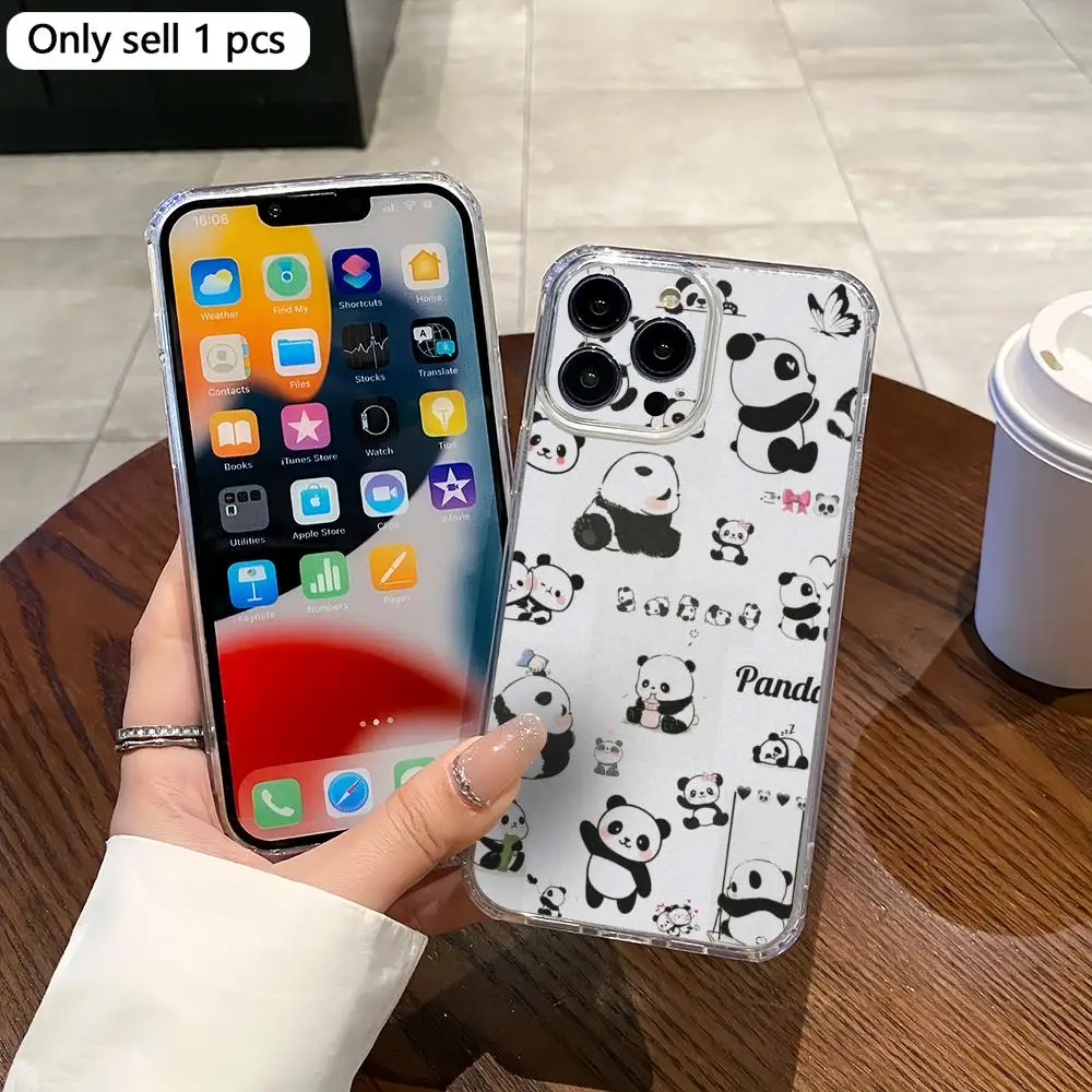

Cute - Cartoon - Chinese Panda Phone Case Magnetic clear back cover for iPhone 17/16/15/14/13/12/11