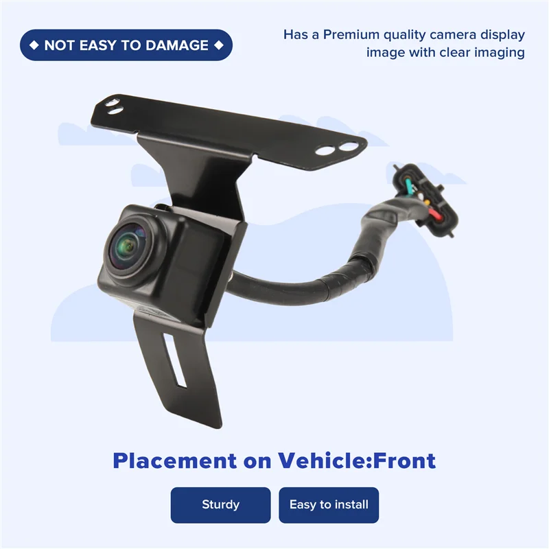 Rejilla de parachoques para cámara asistida por estacionamiento, vista frontal B44C, compatible con INFINITI QX60 2013-2015, códigos modelo 284F1-3JA0A 284F13JA0A