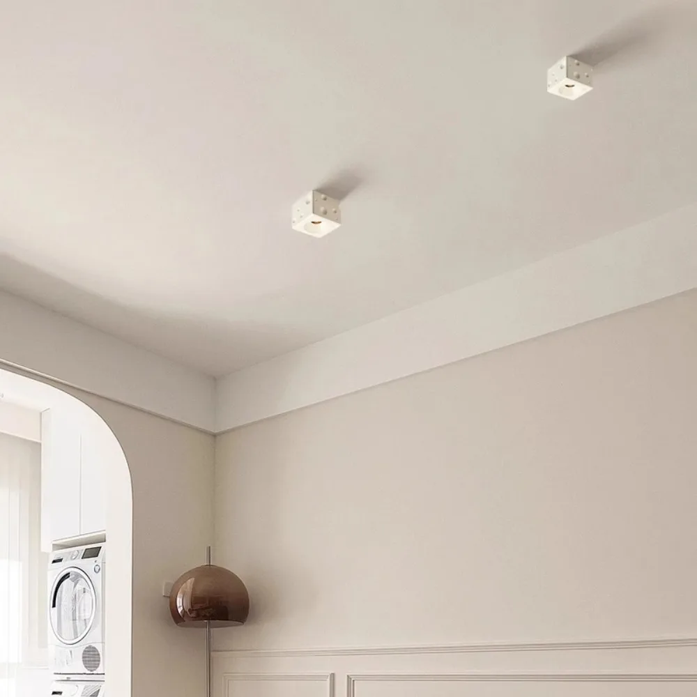 Creme Style Led Ceiling Light Square Cheese Bedroom Living Room Hallway Balcony Aisle Ceiling Decorative Lamp Absorb Dome Light