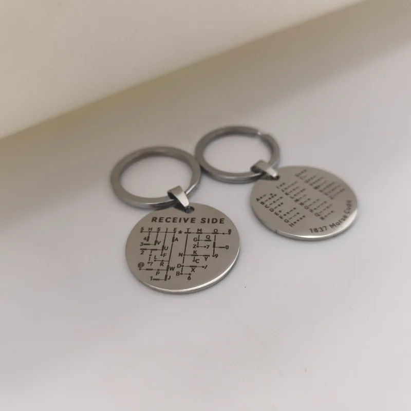Hot New Premium Morse Code Brass Keychain Vintage-Retro Unique Creative Gift for Ham Radio Fans