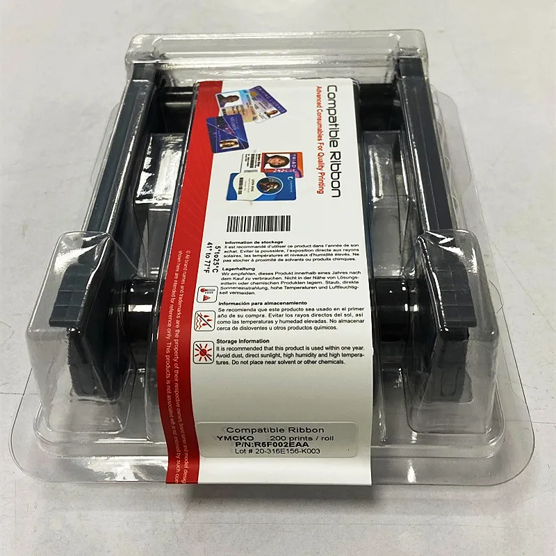 

compatible Evolis R5F002EAA YMCKO card printer ribbon 200prints use in Zenius Card Printer