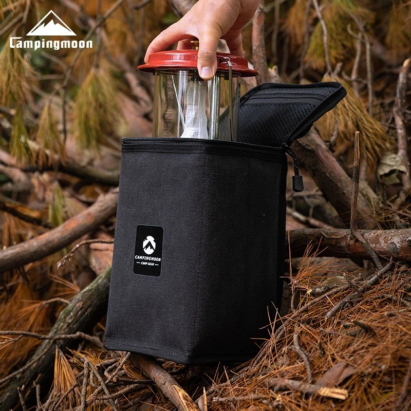 

CAMPINGMOON T-8-BC Foldable Canvas Storage Bag - One-Hand Carry Gas Lamp & Cylinder Storage Bag Portable Handheld Lamp Packaging