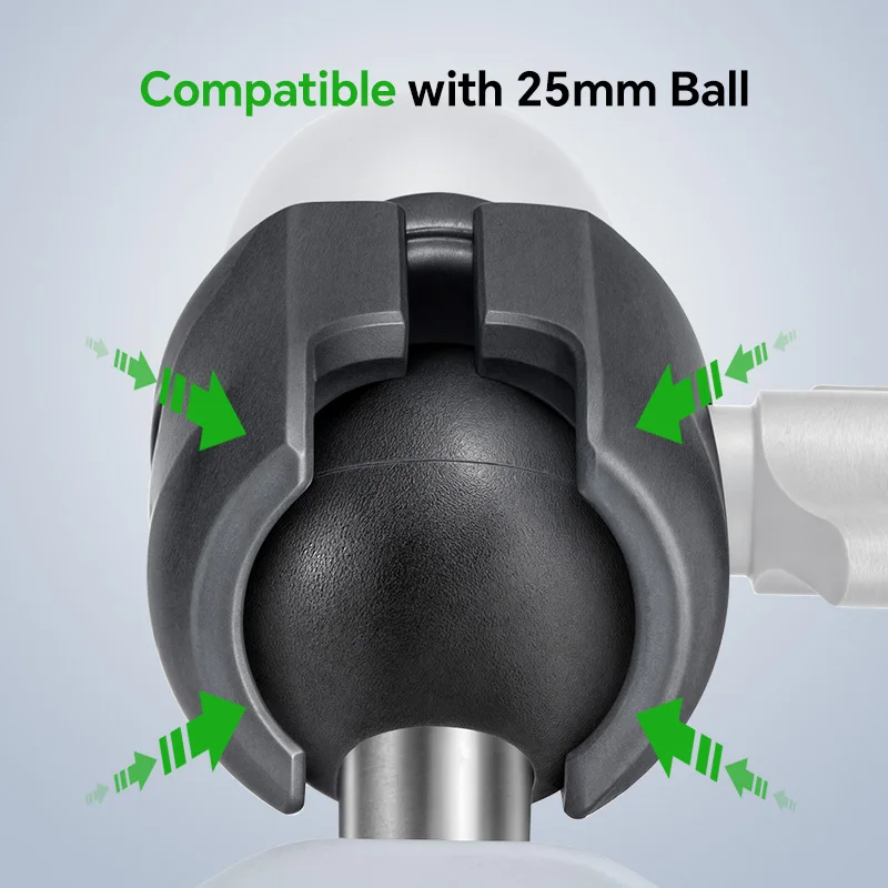 FANAUE Socket swivel arm Compatible 1 inch ball mount With M6/M8/M10/1/4\