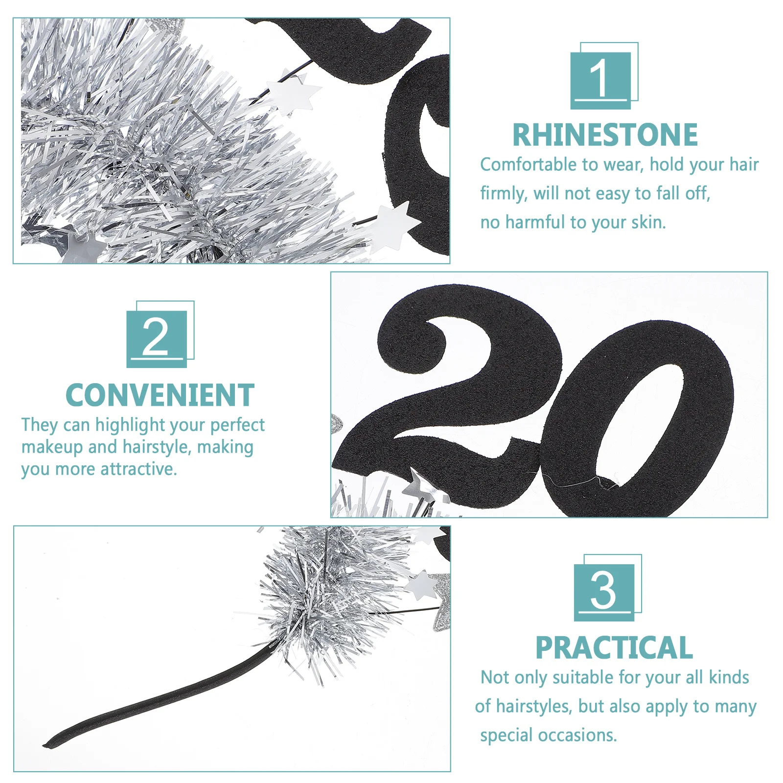 

Party Hair Accessories Christmas Decorations New Years Headband Accessory Women