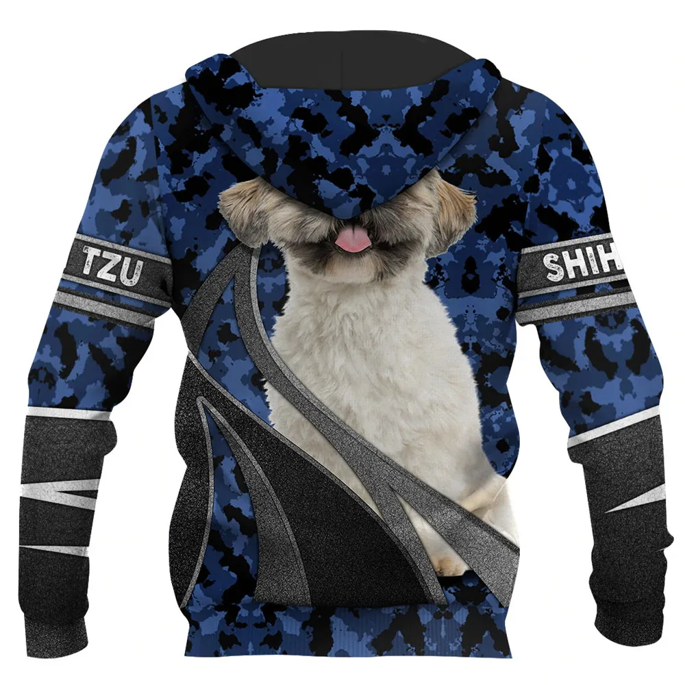 HX Fashion Animals Hoodies 3D Graphic Silver Ribbon Hoodies Animals Dog Belgian Malinois Sweatshirts Casual Sportswear