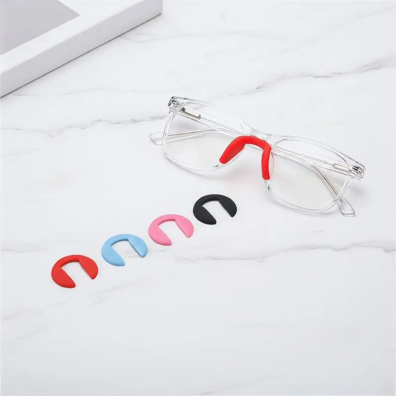 5 Pcs Anti-Slip Insert Nose Pad Colorful U Shaped Silicone Conjoined Children's Eyeglass Soft Nose Pads For Glasses