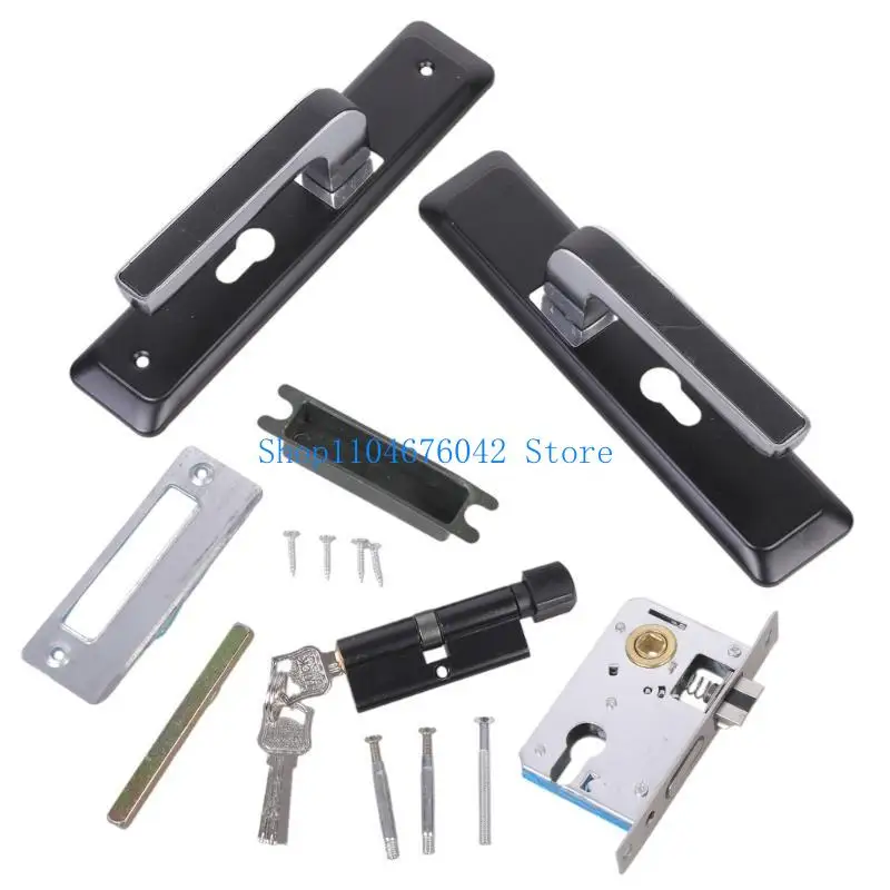 5asd الأمن مضاد للسرقة مقبض الباب قفل دخول مقبض الباب مع قفل ومفتاح الفولاذ المقاوم للصدأ قفل الباب الداخلي مضاد للصدأ