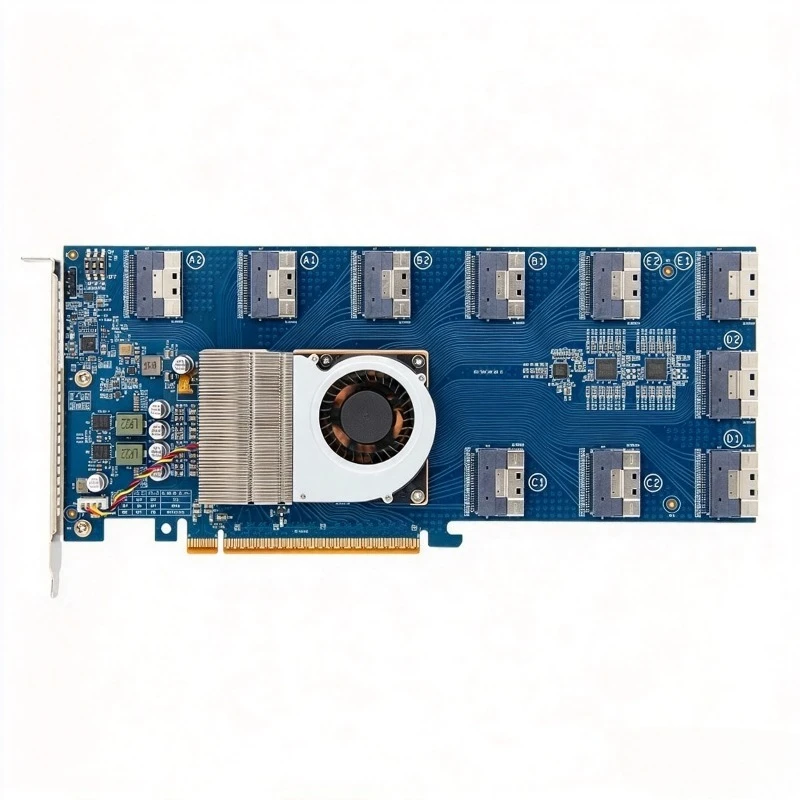 PLX88096 Expansion Card/PCIe 4.0/free Splitting/X16/SFF8654
