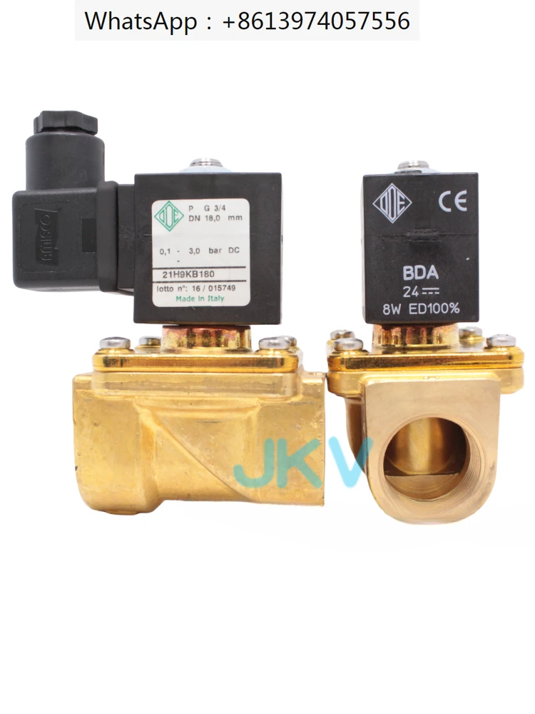 DC24V brass wire buckle two normally closed solenoid valve 21H9KB1806 branch AC220V