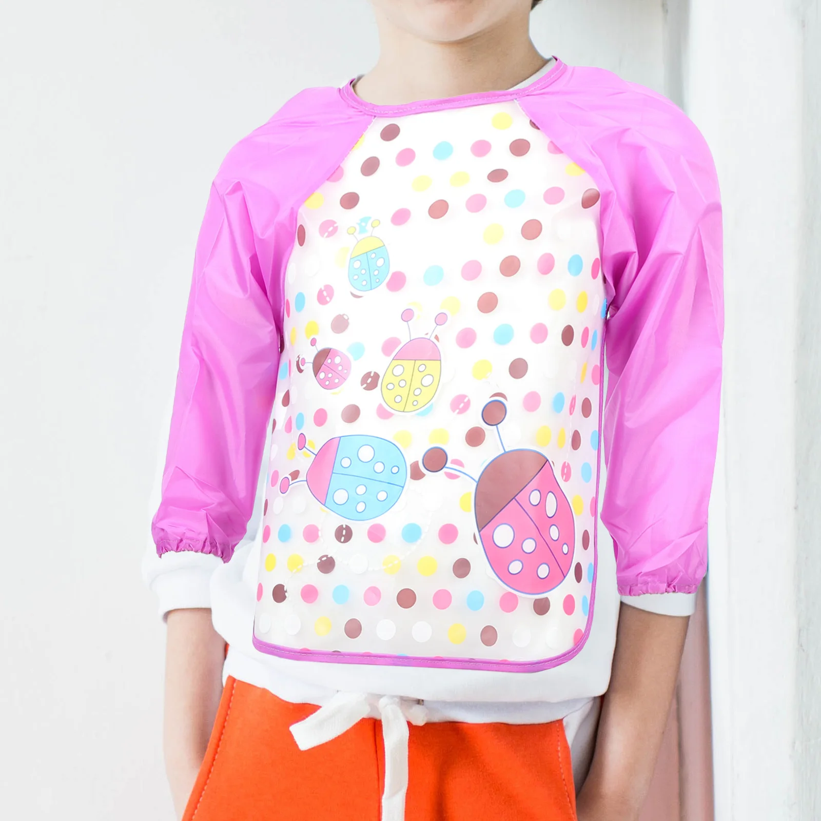 

Children's Waterproof Apron for Painting Crafts Adjustable Polyester Smock Keeps Clothes Clean Kids Art Activity Wearable Bib
