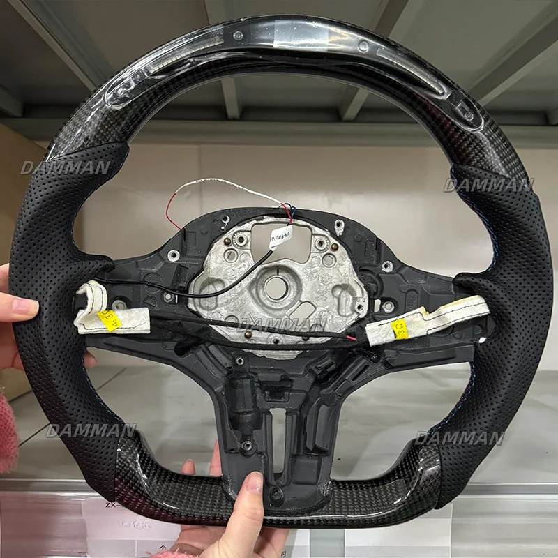 

LED Carbon Fiber Car Steering Wheel Fit For G30 G11 G12 G31 G32 G38 G14 G15 G16 G01 G02 G05 G06 G07 x3m x5m F90 Car Accessories