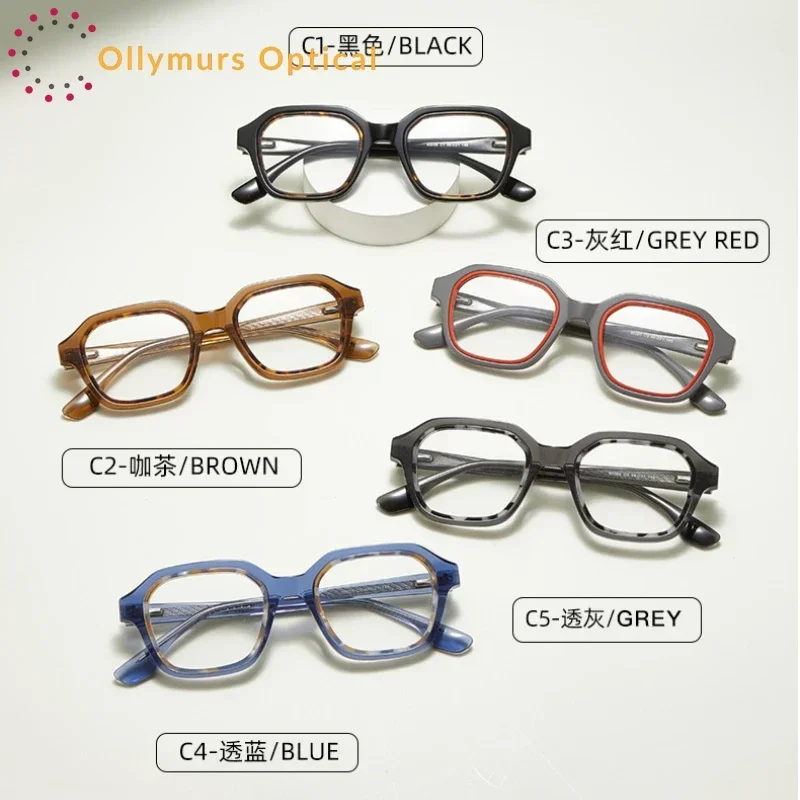 

Новый дизайн очков Ollymurs из полигонального ацетата для мужчин и женщин, прогрессивные/антибликовые очки с диоптриями, фотохромные очки для коррекции близорукости.