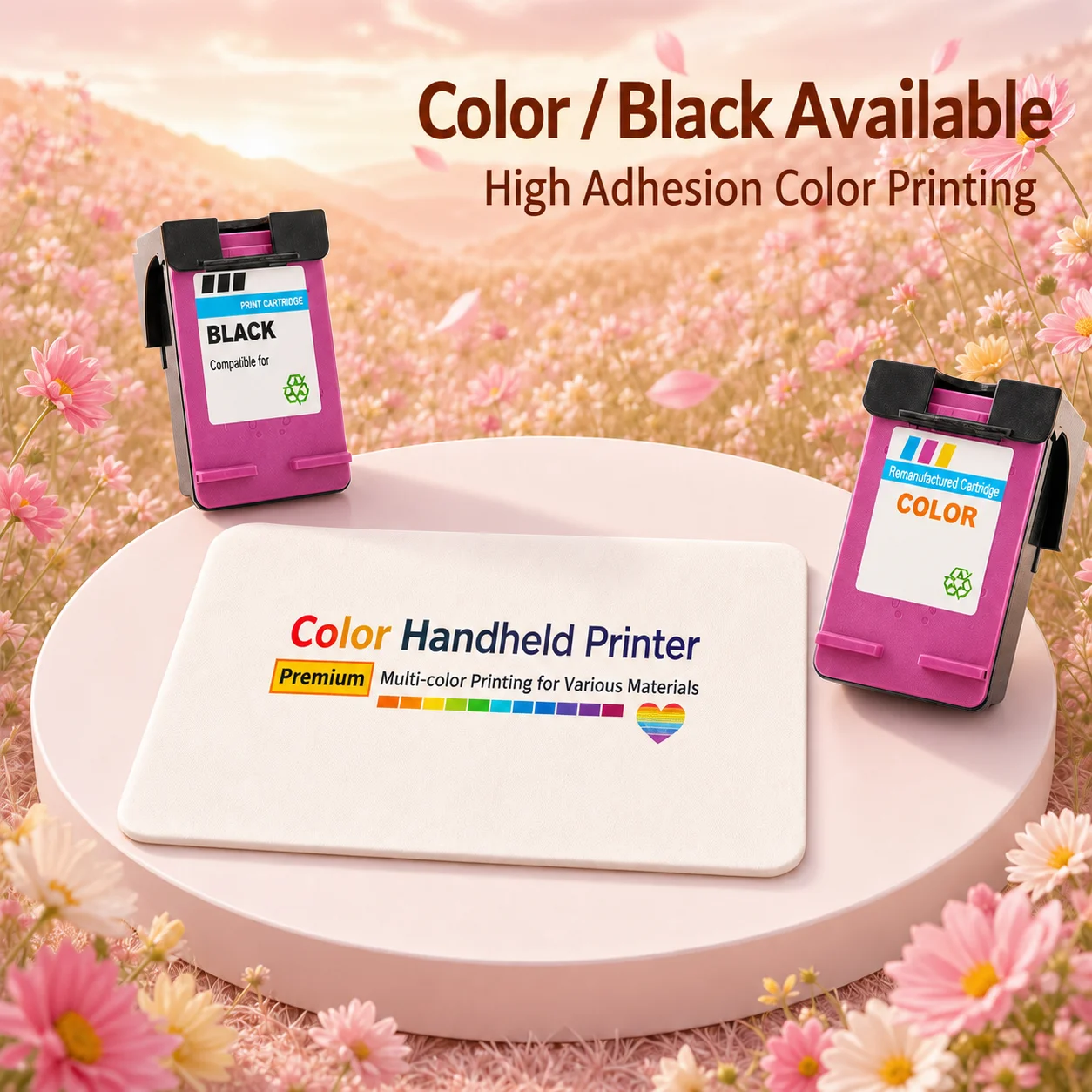 MBrush Ink Cartridge Color Black Edible Ink Replacement Cartridge for AORAN Mini Handheld Inkjet Printer Label Logo Food Printin