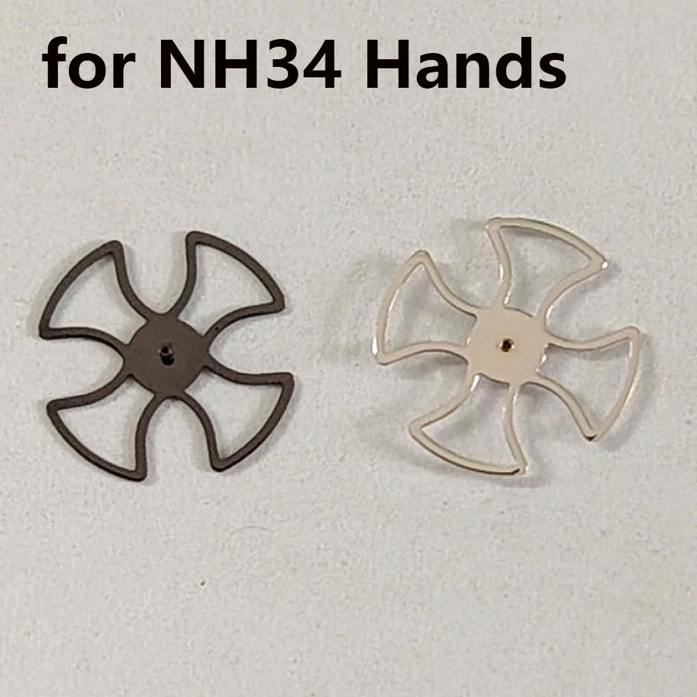 NH34 Hands Unique Turntable Hollow Watch Hands for NH34 Watch Movement No Luminous GMT Pointer Modification Accessories