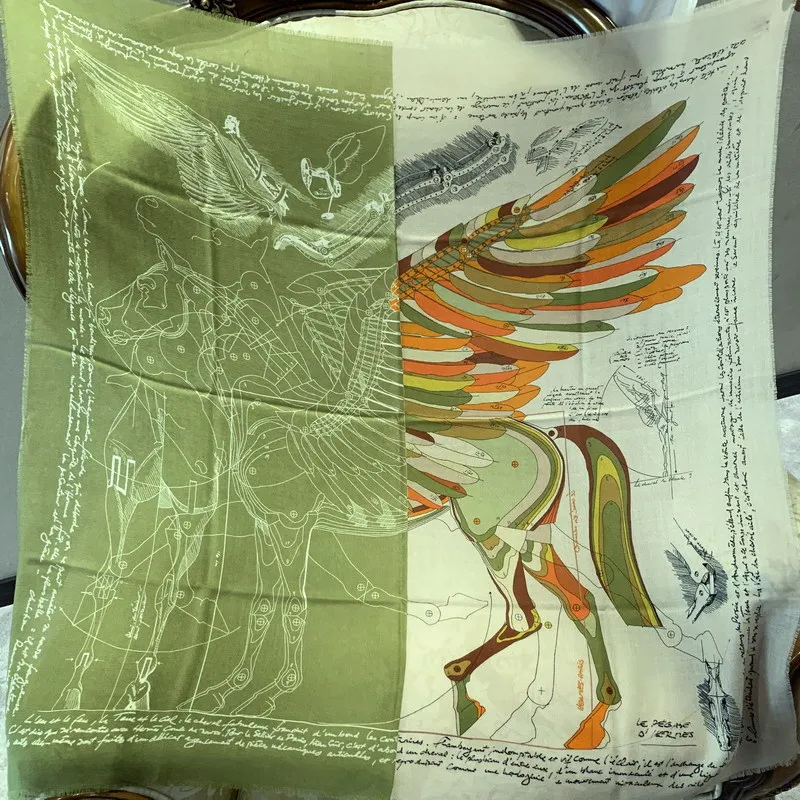 

Tassels Cashmere Luxury Designer Scarf Winter Women Square Pashmina Scarves Soft Shawls Foulard Femme Horse Scarfs 100CM 100CM