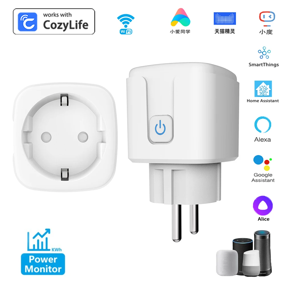 HomeKit WiFi 16A EU Smart Socket Electricity Viewin 90~255V Remote Control Timer Plug Works With Alexa Google Apple Siri