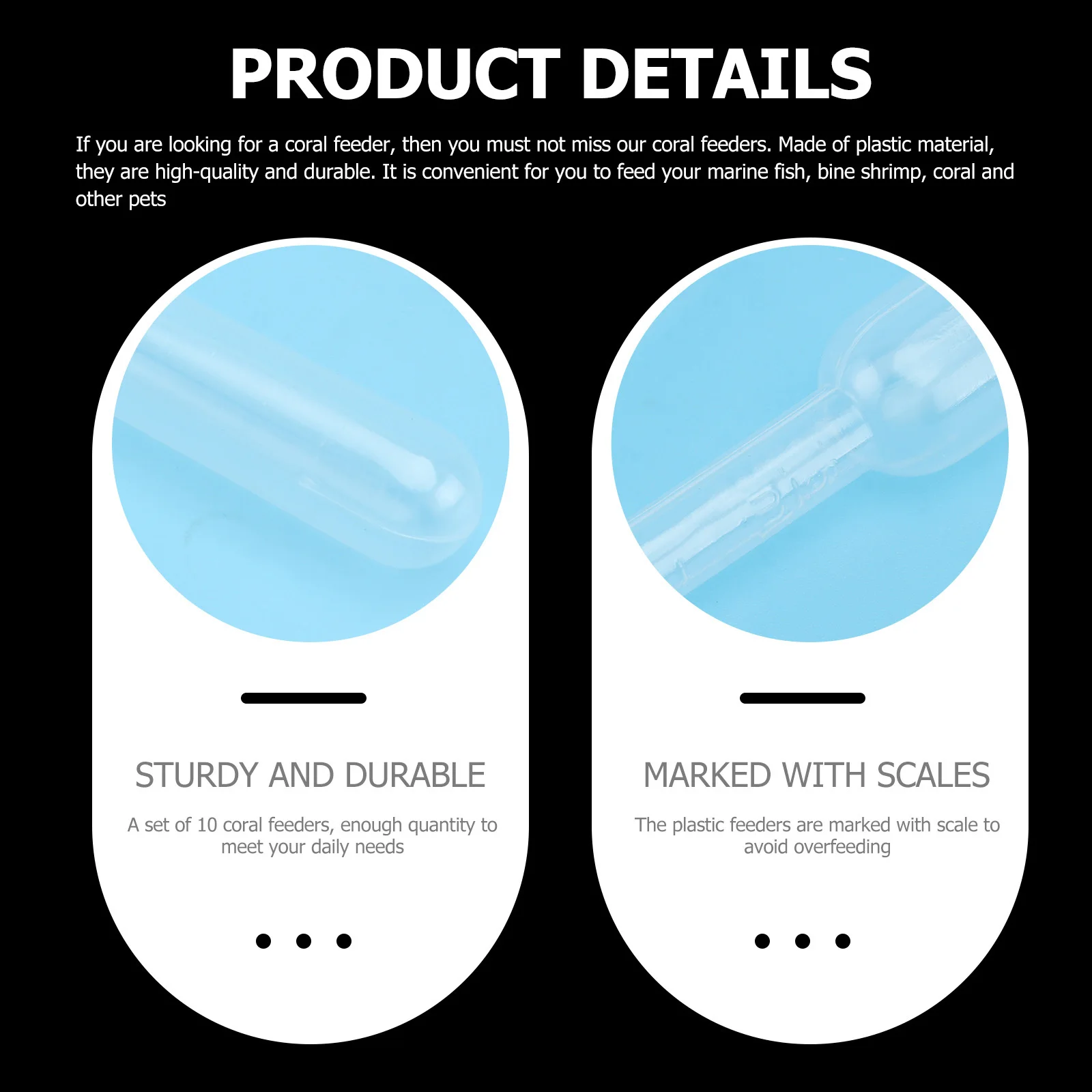 

10Pcs Coral Feeders Plastic Syringe Tubes for Brine Shrimp Marine Fish Feeding Aquarium Liquid Feeders Pet Supplies