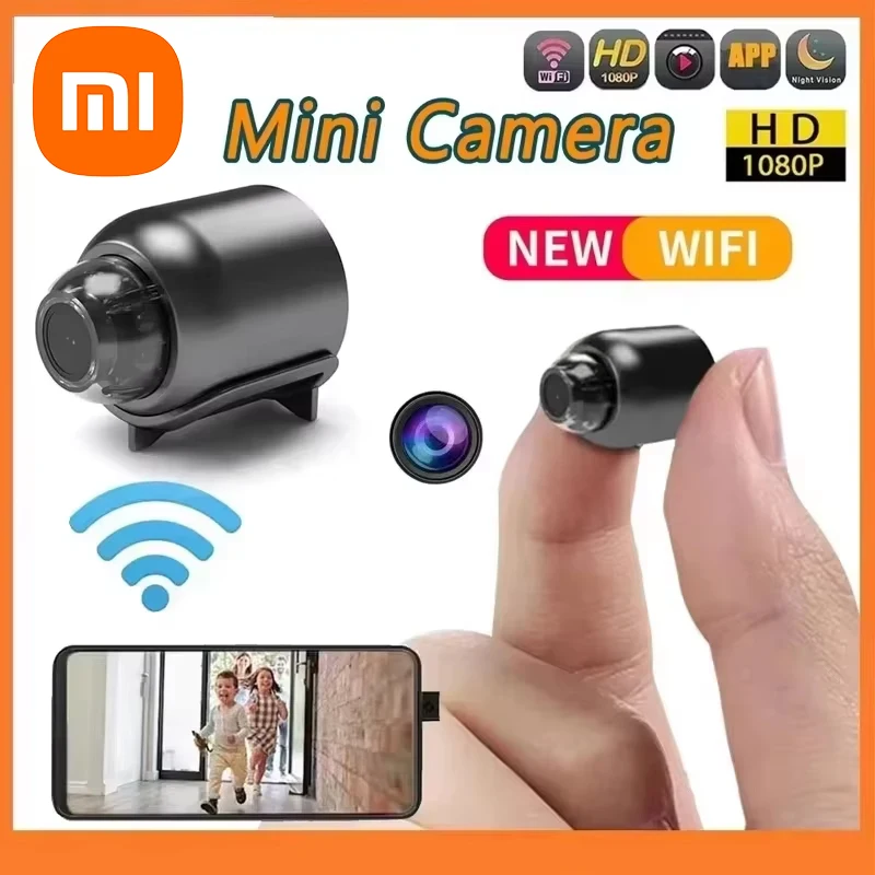 Cámara de Vigilancia Inalámbrica Xiaomi HD con Detección de Movimiento, Cámara de Vigilancia Ultra Pequeña con Visión Nocturna, Cámara de Vigilancia para Bebés, Hogar Inteligente