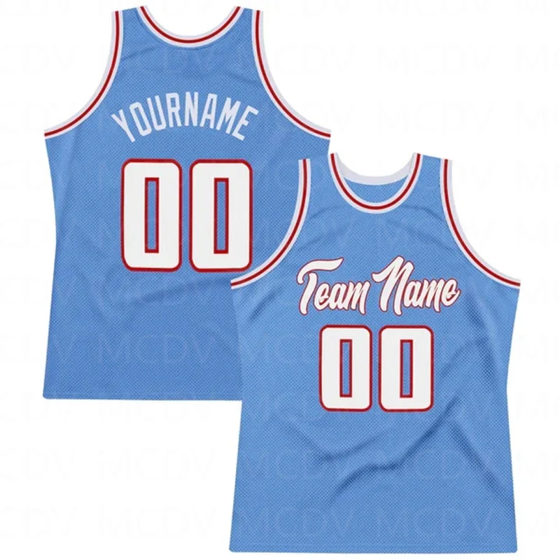 Custom Light Blue White-Gold Authentic Throwback Basketball 3D Print Team Name Number Vest Game Practice Clothes Adult/Youth