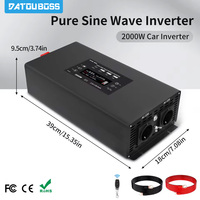 DATOUBOSS DN-03 High Frequency Pure Sine Wave Inverter 12V 24V 2000W Rated Power 50Hz Portable Vehicle Inverter for Solar System
