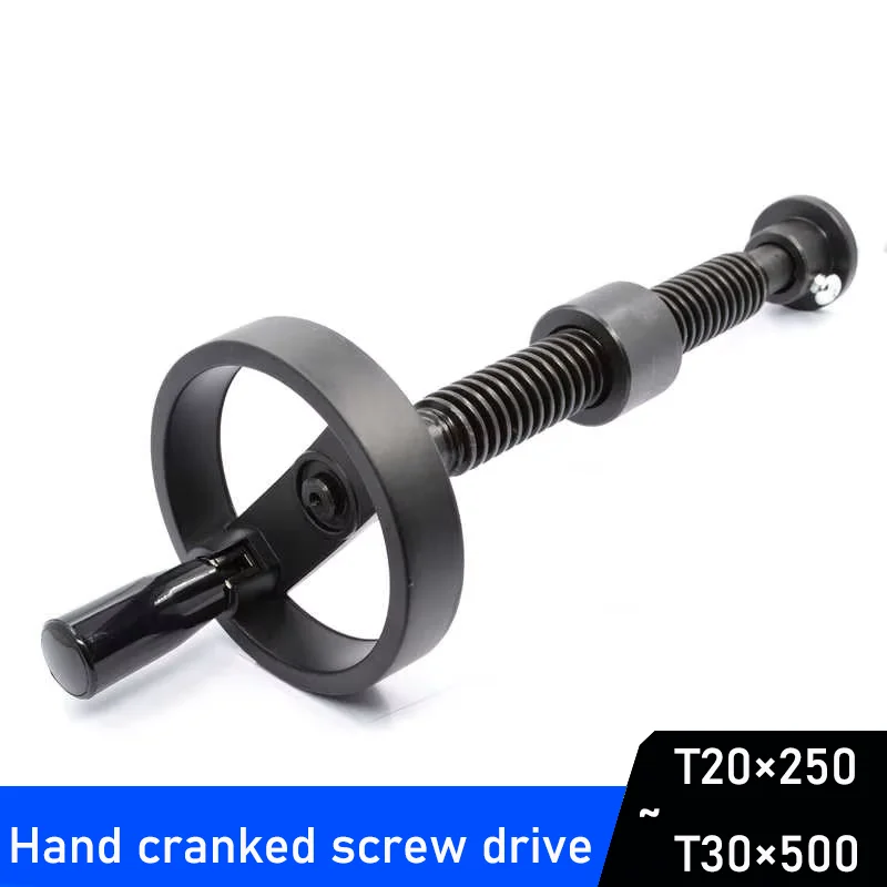 Trapezoidal Lead Screw Set T20 T25 Handwheel Controlled Hand Operated 250-500mm Woodworking Machinery Transmission Fixture