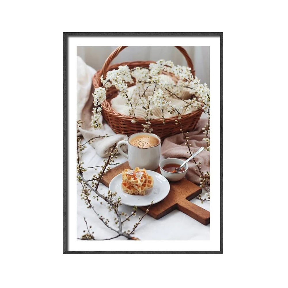 Tea Bread Egg Food Canvas Painting Modern Wall Art Picture for Kitchen Decor Nordic Posters and Prints Home Decoration Para Sala