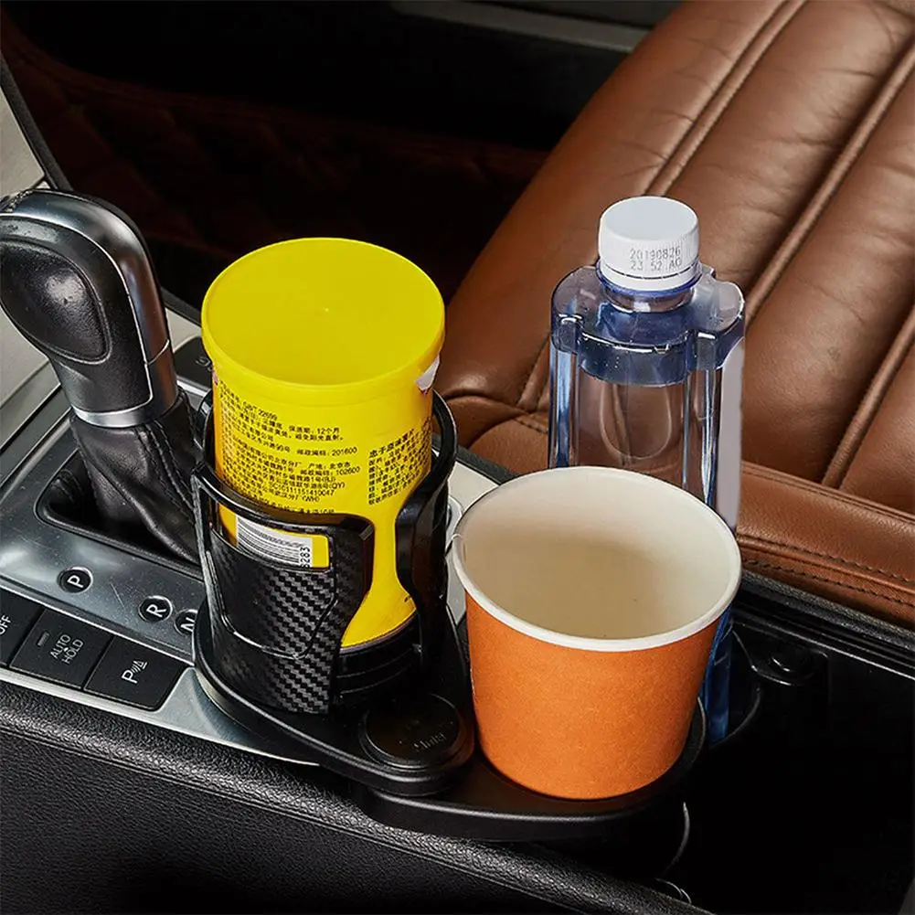 Picture 3: Car Cup Holder Multi Functional Rotating Adjustment Center Console Cup Holder Double Layered Storage Car Beverage Cup Holder