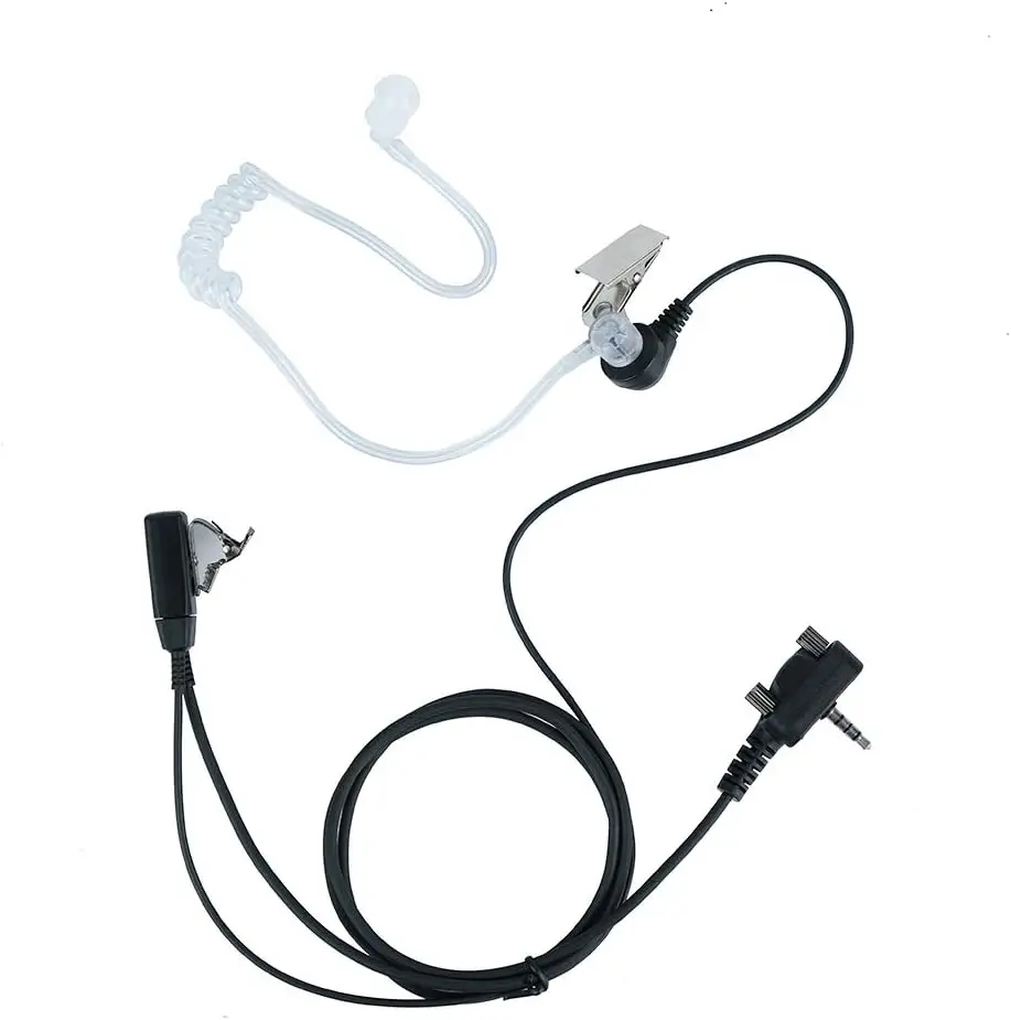 Vx-261 Earpiece Covert Acoustic Tube Bodyguard Ear Piece Headset with Mic for Motorola Vertex Stand Radio VX-231,VX-351,10 Pack