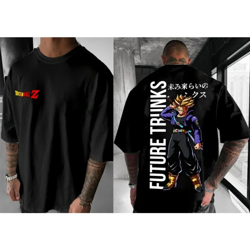 

Dragon Ball Animation Double-sided Printed T-Shirt 2025 Summer New Men's and Women's Casual Parent-Child Short Sleeve Top