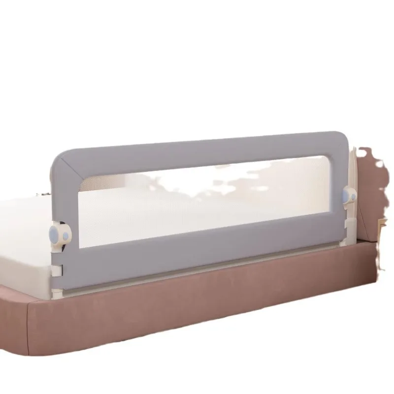 Install children's cot fence Anti-drop guardrail with baffle upper railing, suitable for travel crib guardrail type
